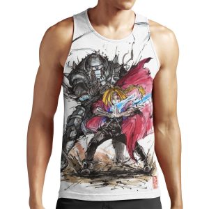 Tribute To Elric Brothers From Fullmetal Alchemist All-over-print Unisex Tank Top