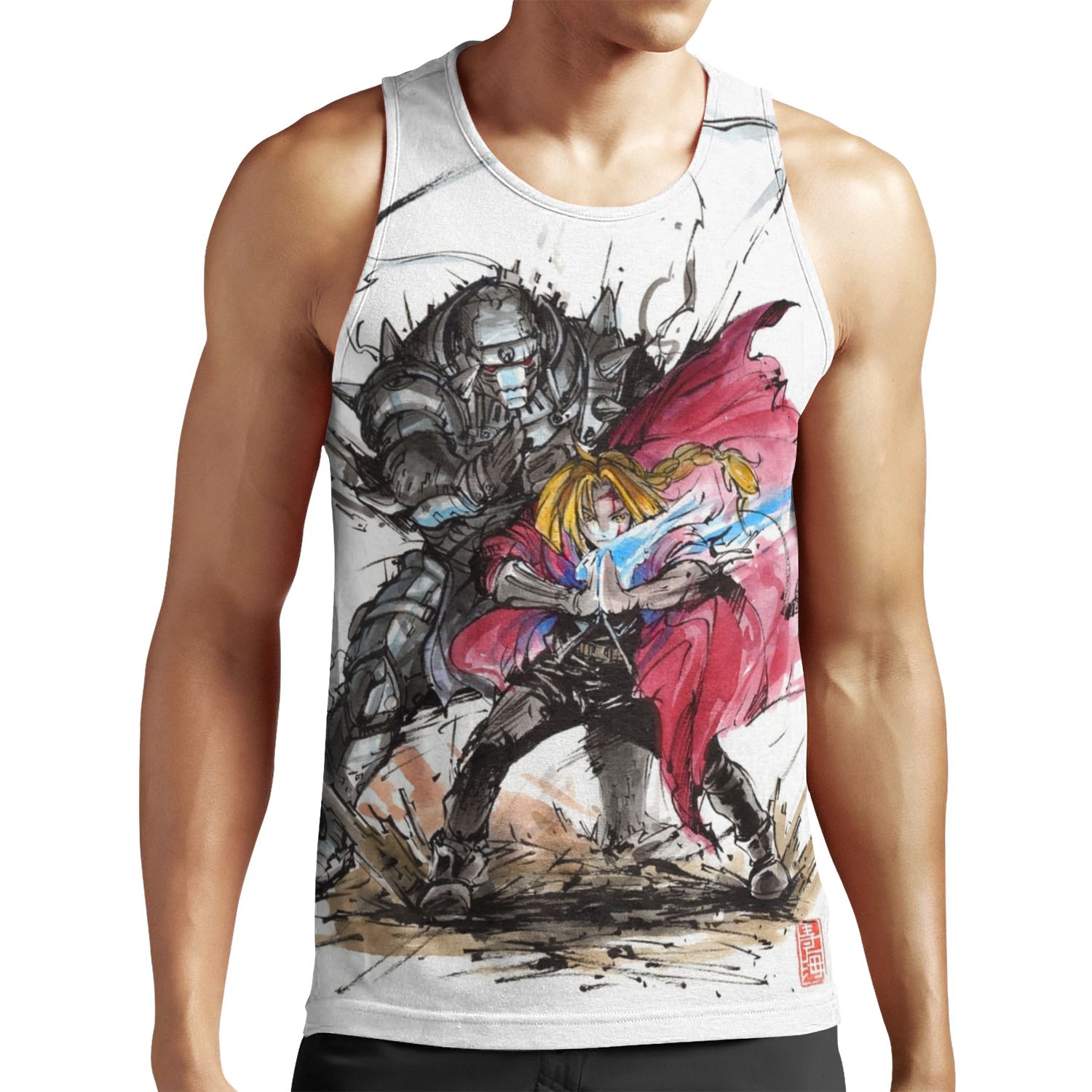Tribute To Elric Brothers From Fullmetal Alchemist All-over-print Unisex Tank Top