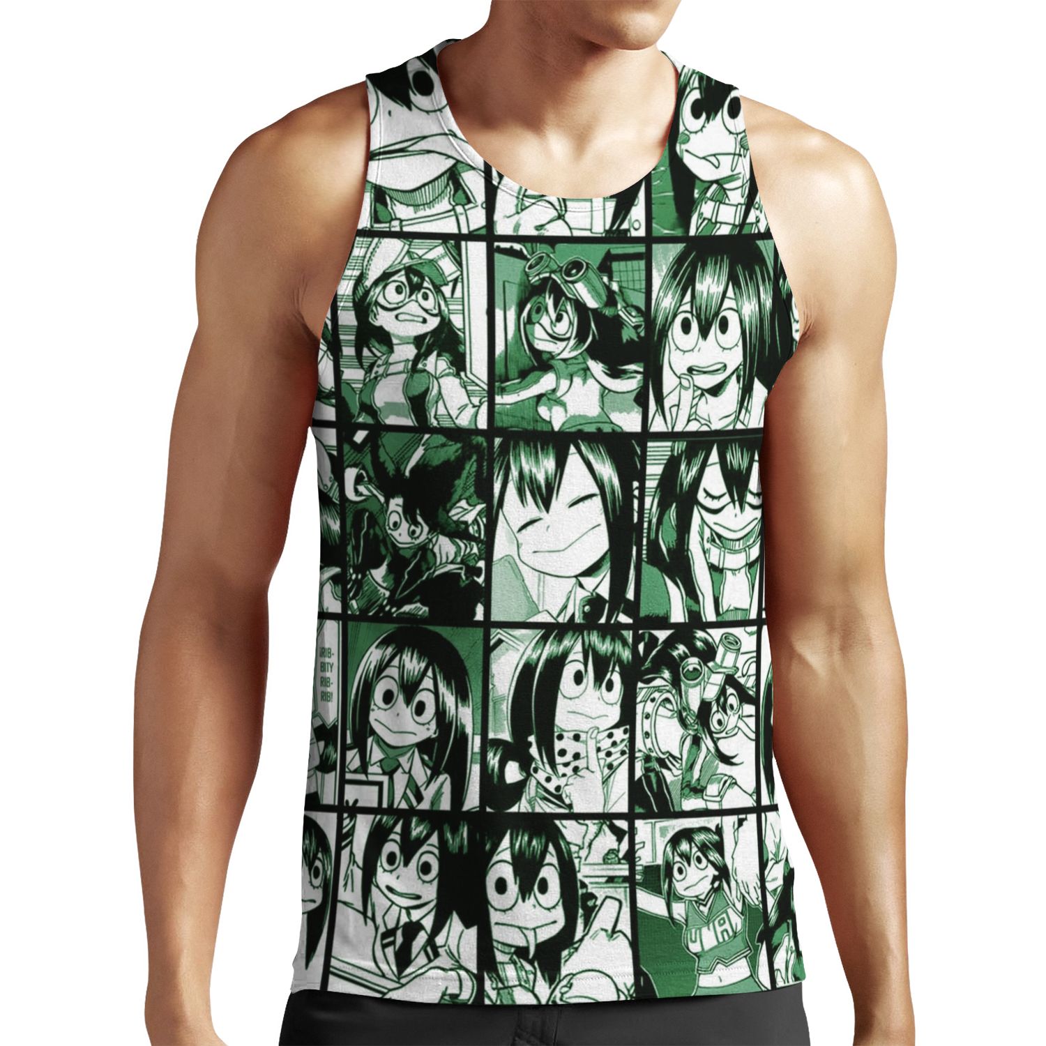 Tsuyu Asui Collage Color Version All-over-print Unisex Tank Top