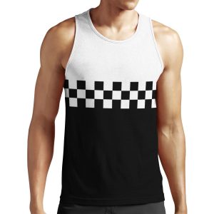 Two Tone Mod Ska 60S Retro Black And White All-over-print Unisex Tank Top