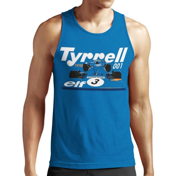 Tyrrell 001 1970 F1 Car All-over-print Unisex Tank Top