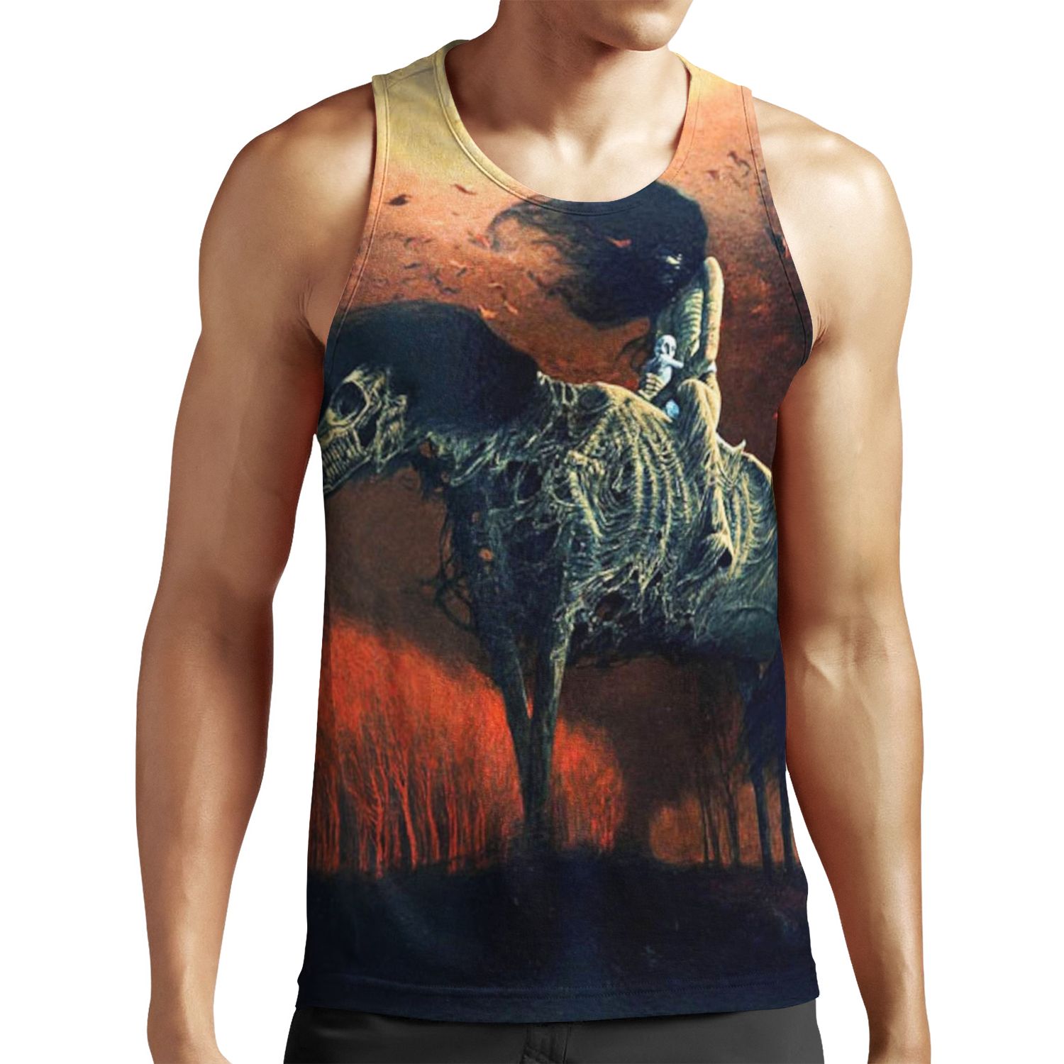 Untitled Horse Rider By Zdzis%C5%82Aw Beksi%C5%84Ski All-over-print Unisex Tank Top