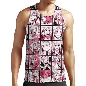 Uraraka Ochako Collage Color Version All-over-print Unisex Tank Top