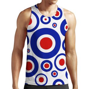 Varied Mod Target Pattern All-over-print Unisex Tank Top