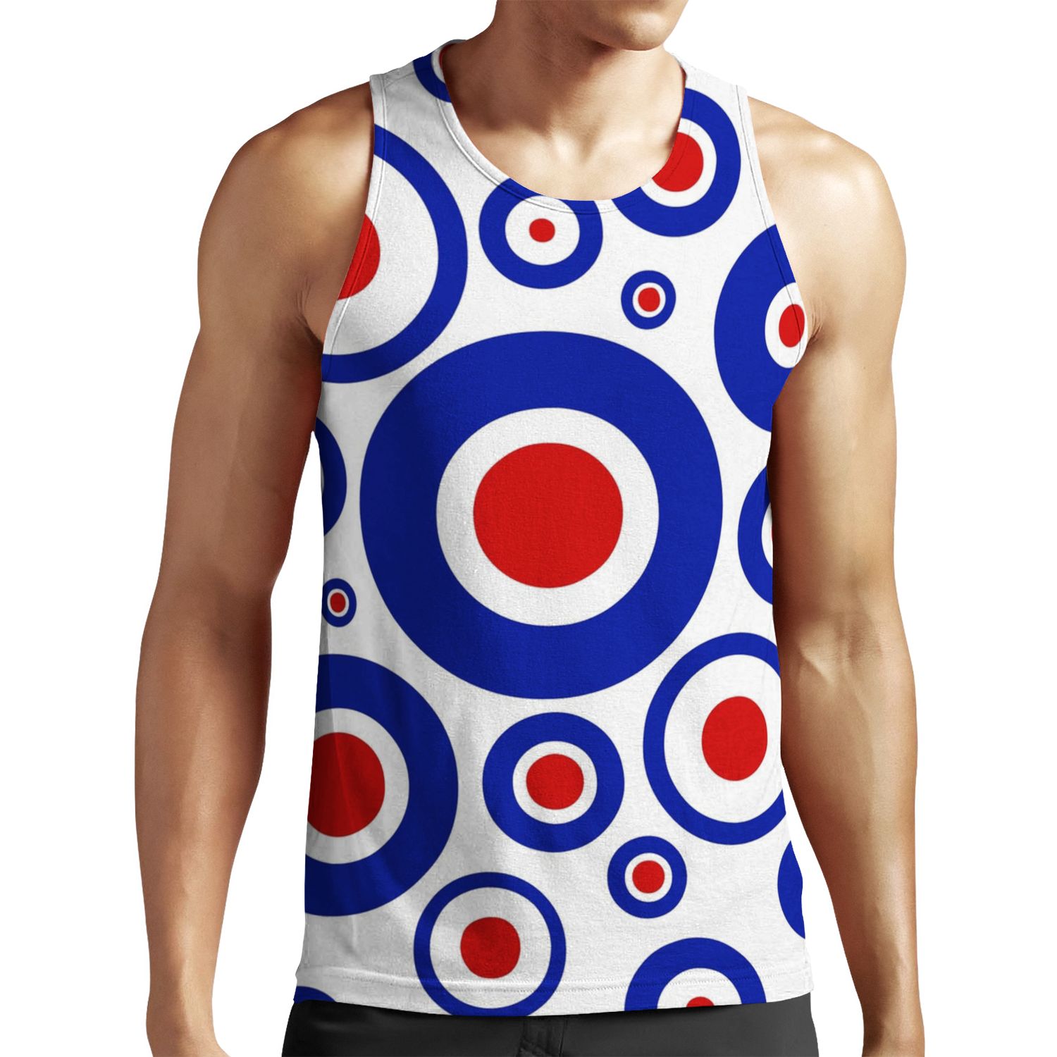 Varied Mod Target Pattern All-over-print Unisex Tank Top