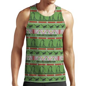 Velocicoaster Ugly Christmas Sweater All-over-print Unisex Tank Top
