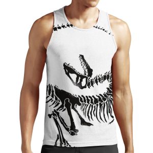 Velociraptor Skeleton Print All-over-print Unisex Tank Top