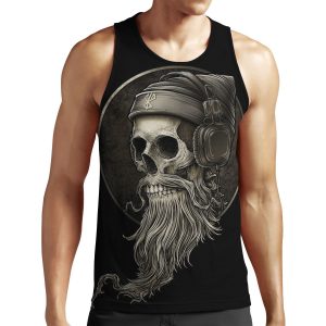 Viking Vintage Skull Beard With Headphone All-over-print Unisex Tank Top