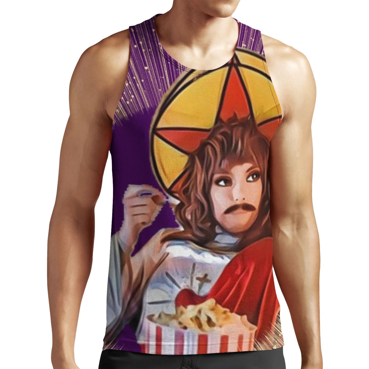 Villanelle Jesus Outfit Cartoon Killing Eve Jodie Comer Lesbian Jesus Drag Queen All-over-print Unisex Tank Top