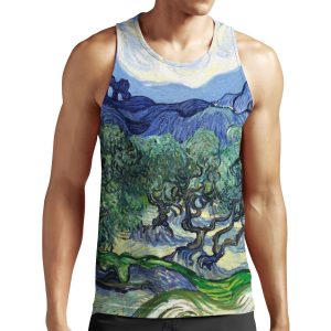 Vincent Van Gogh Olive Trees With The Alpilles In The Background All-over-print Unisex Tank Top