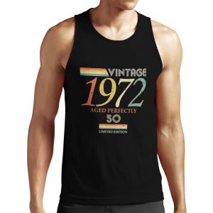 Vintage 1972 50Th Birthday Aged Perfectly Gift All-over-print Unisex Tank Top