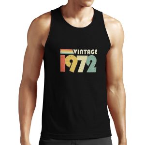 Vintage 1972 50Th Birthday Gift Distressed Design All-over-print Unisex Tank Top