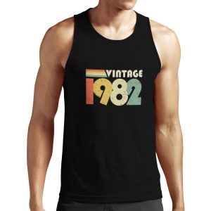 Vintage 1982 40Th Birthday Gift Distressed Design All-over-print Unisex Tank Top