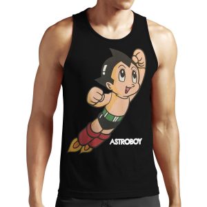 Vintage Astroboy Anime Robot Show Astro Boy Space Art Childhood Cartoon Manga All-over-print Unisex Tank Top