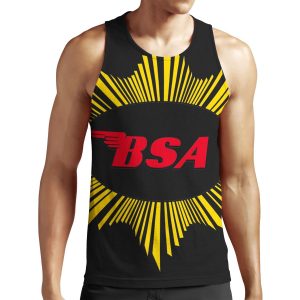 Vintage Bsa Motorcycle Gold Star Logo All-over-print Unisex Tank Top