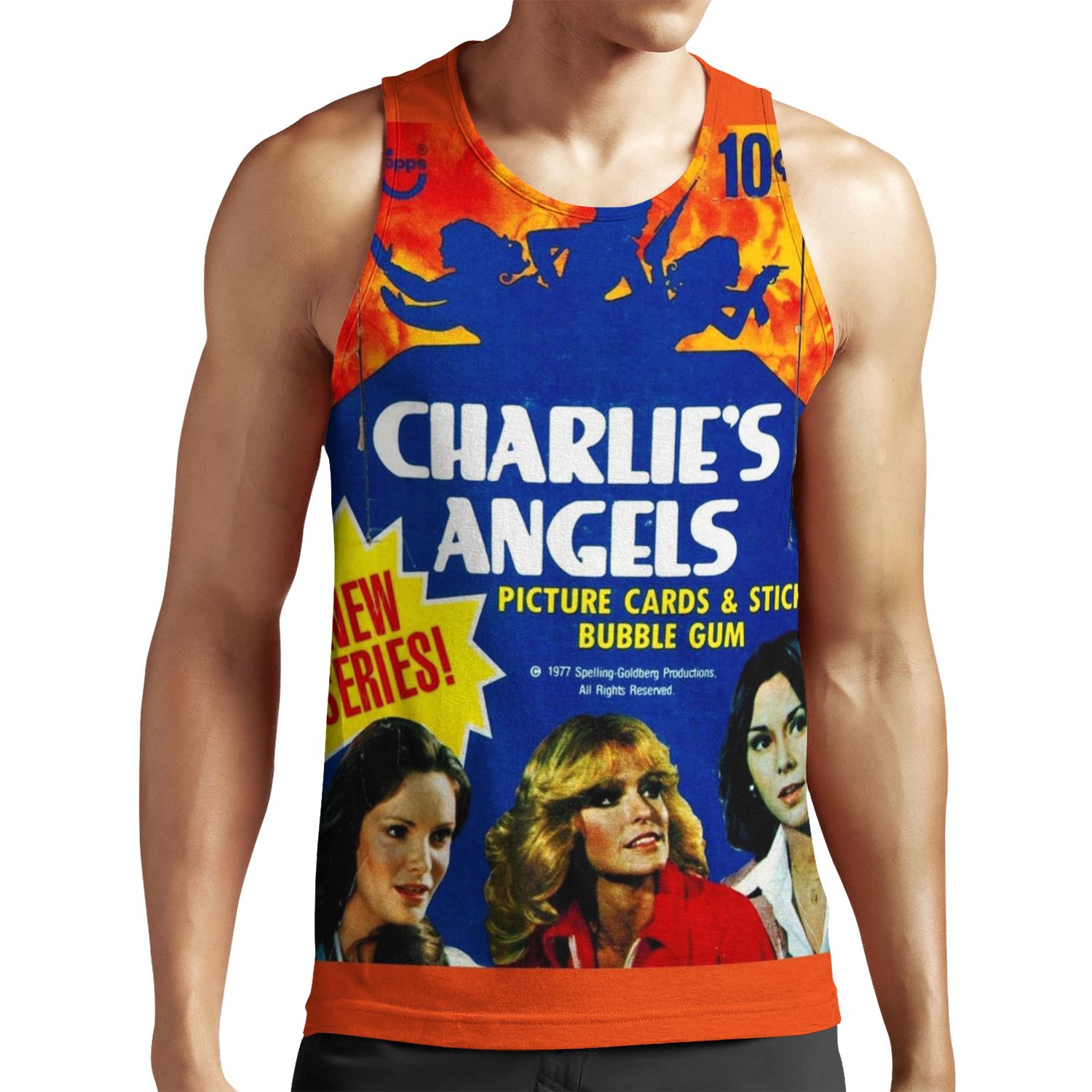 Vintage Charlie S Angels Topps Trading Cards Box All-over-print Unisex Tank Top