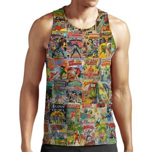 Vintage Comic Book Pattern All-over-print Unisex Tank Top