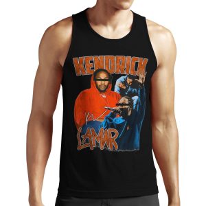 Vintage Kendricks Art Lamars Rapper Legend 80S 90S All-over-print Unisex Tank Top