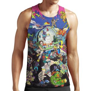 Vintage Ninja Turtles Pizza Classic Art All-over-print Unisex Tank Top