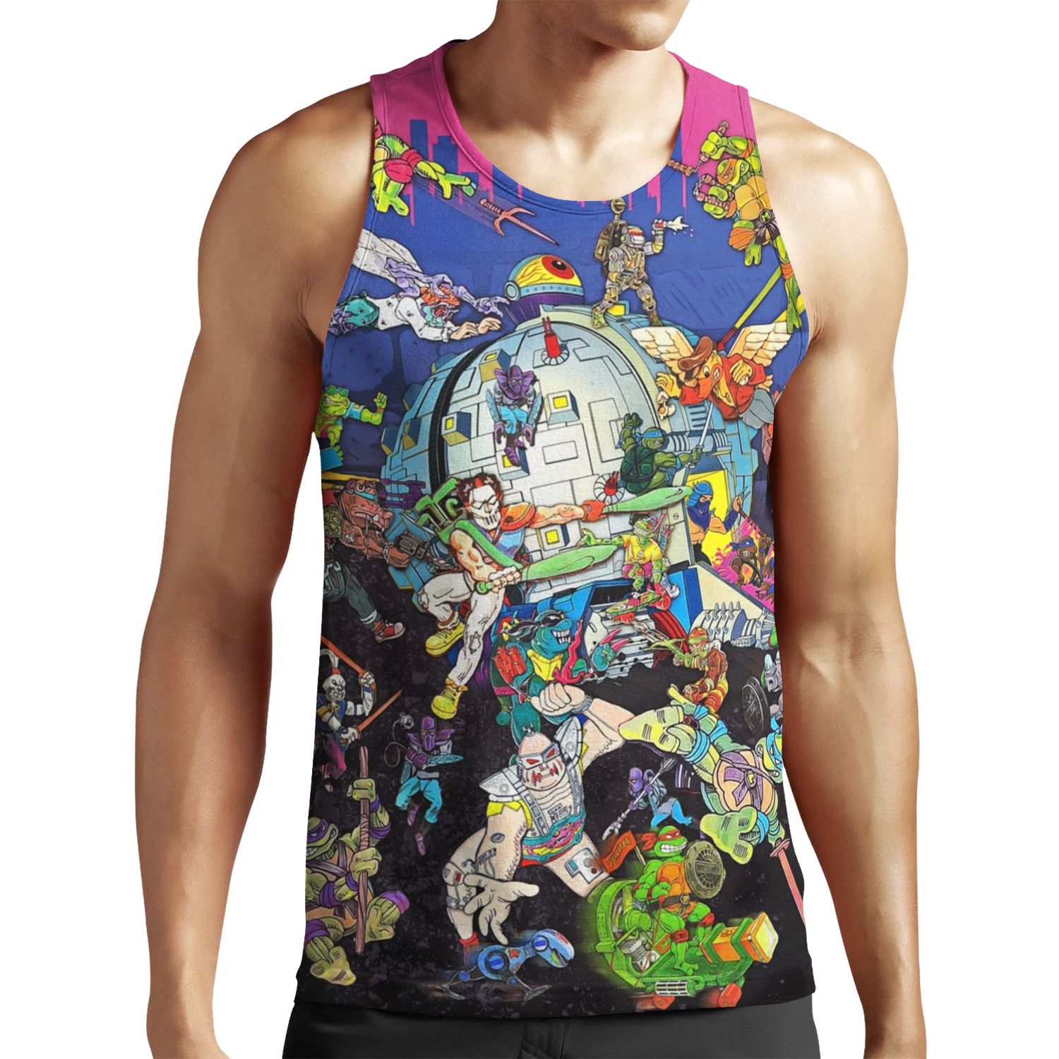 Vintage Ninja Turtles Pizza Classic Art All-over-print Unisex Tank Top