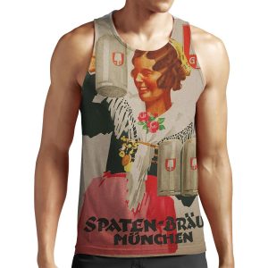 Vintage Spaten Brau Beer Munich All-over-print Unisex Tank Top