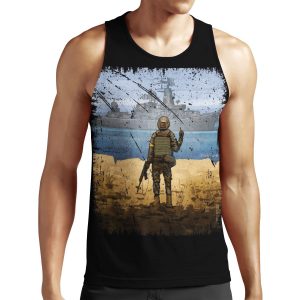 Vintage Ukraine Postage Stamp Flag Pride All-over-print Unisex Tank Top