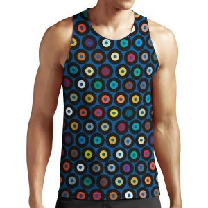 Vinyl Blue All-over-print Unisex Tank Top
