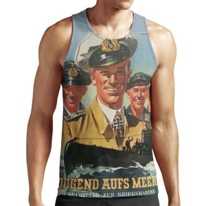 Volunteer For The Navy Vintage German Kriegsmarine All-over-print Unisex Tank Top
