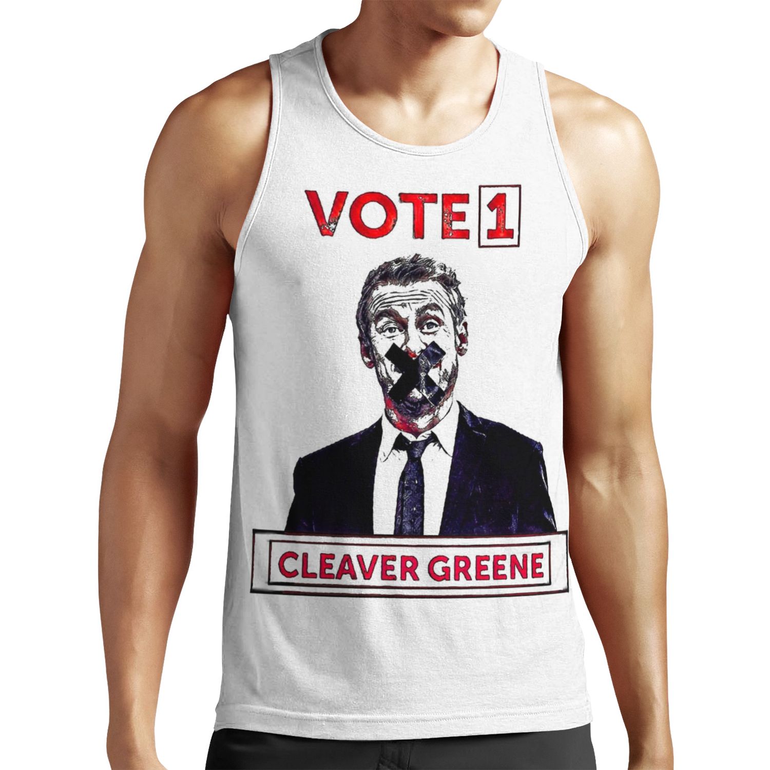 Vote 1 Cleaver Greene All-over-print Unisex Tank Top