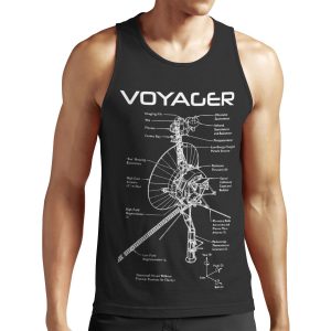 Voyager Program White Ink All-over-print Unisex Tank Top