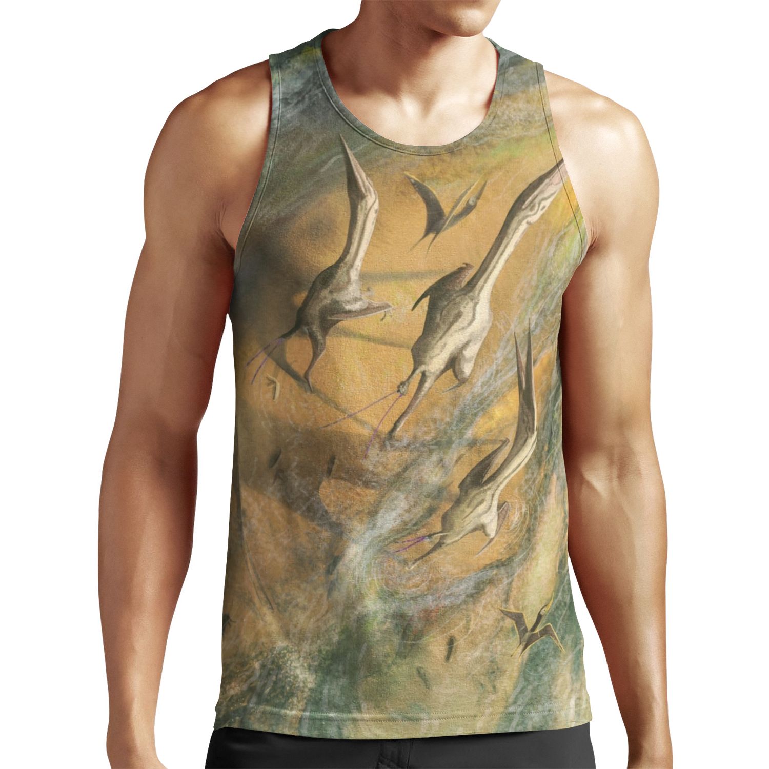 Wandering Azhdarchid Pterosaurs All-over-print Unisex Tank Top