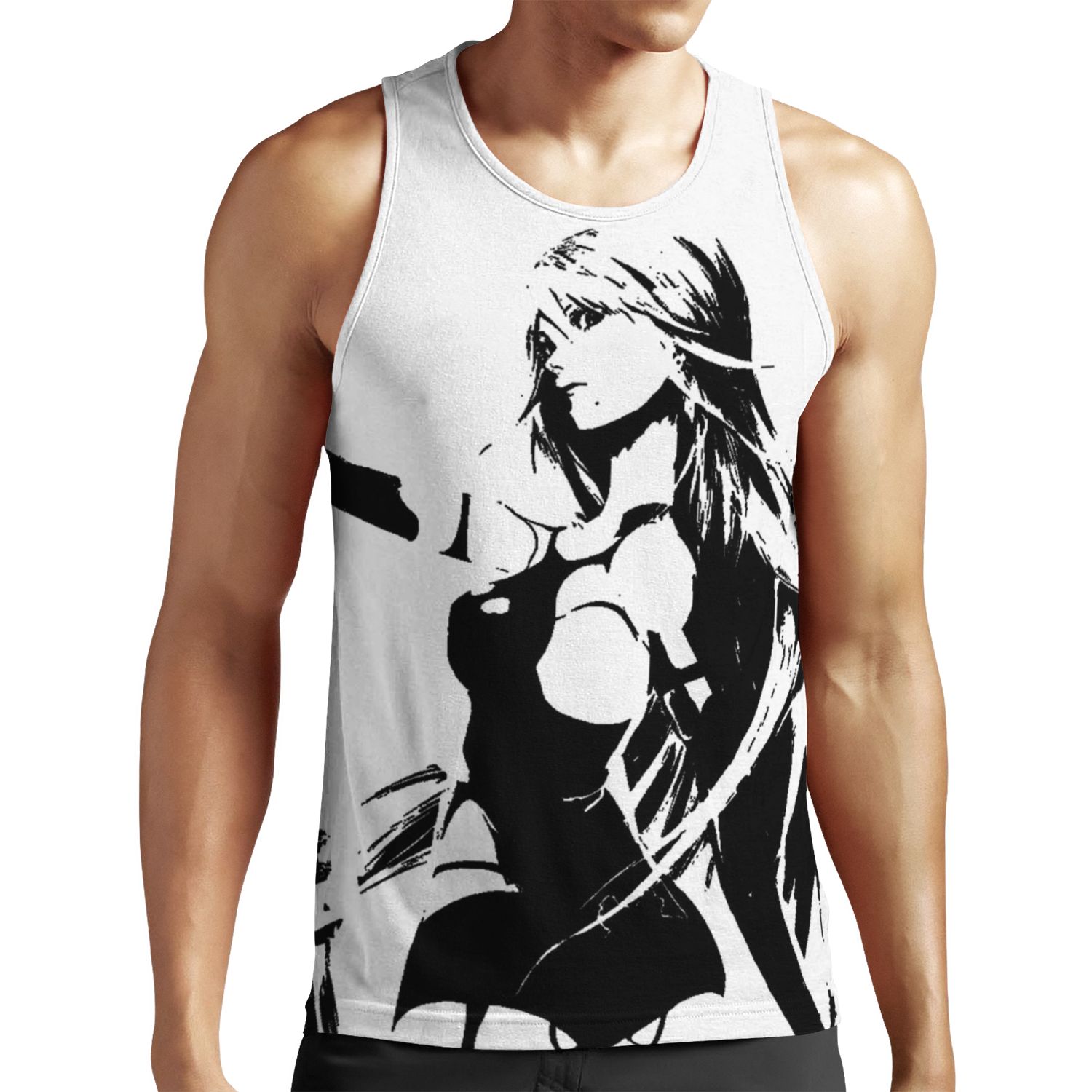 Weathered A2 Nier Automata Close Up All-over-print Unisex Tank Top