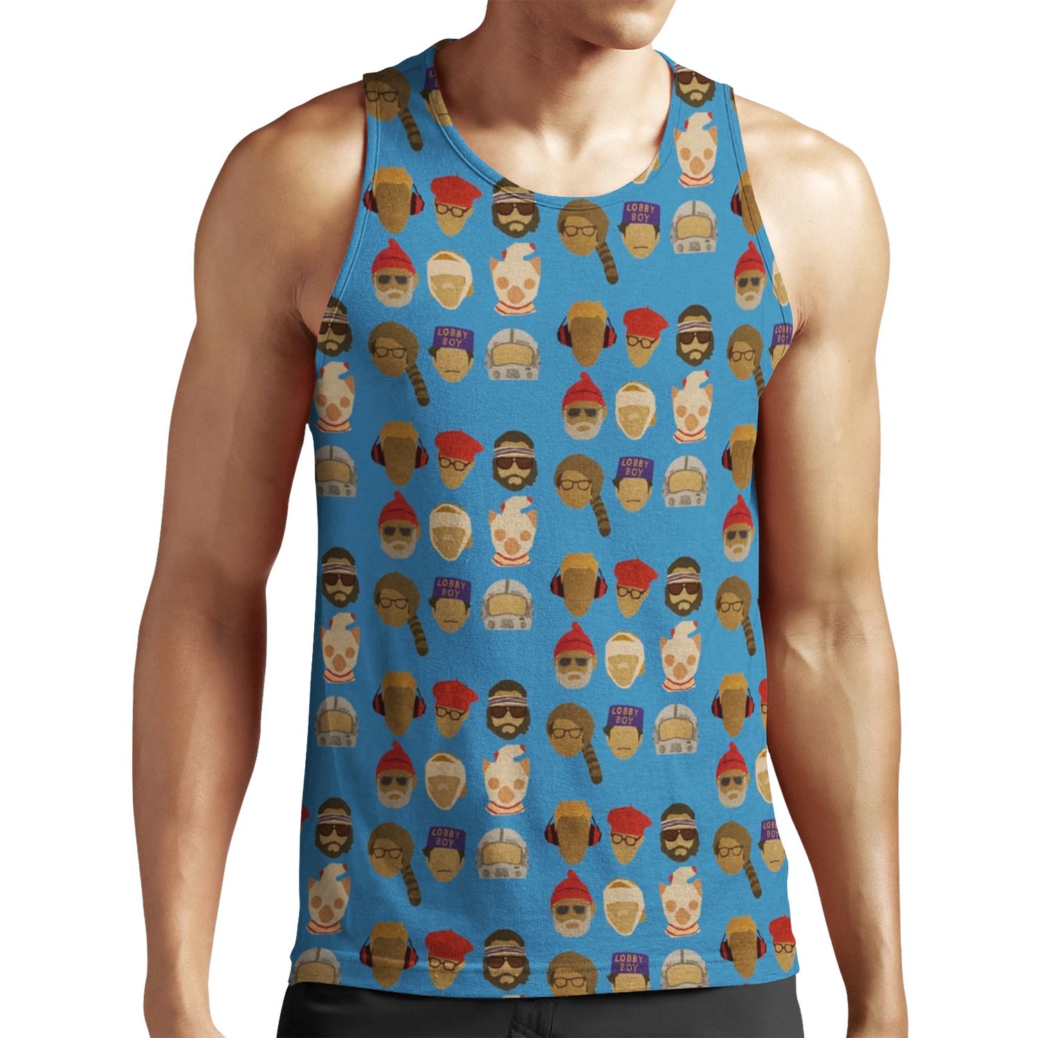 Wes Anderson S Hats All-over-print Unisex Tank Top