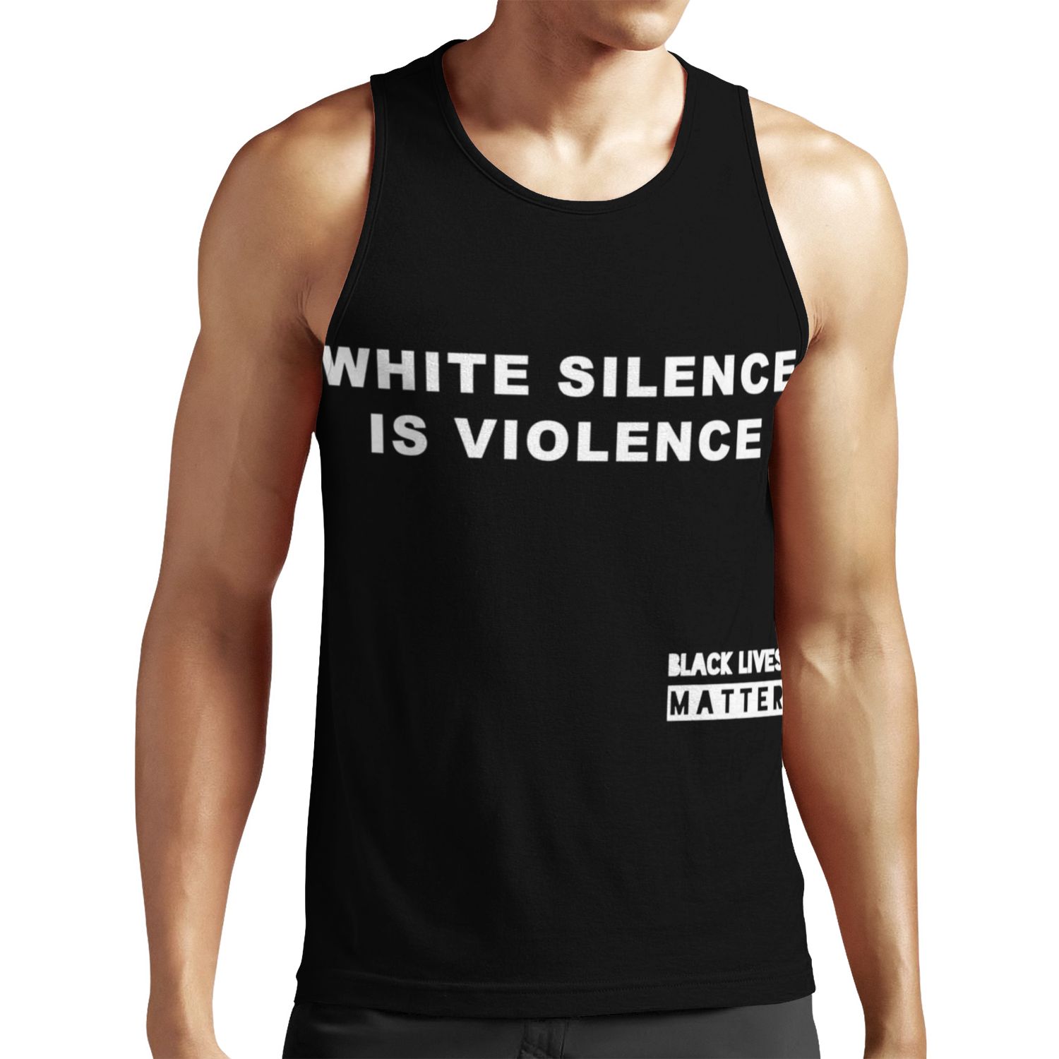 White Silence Is Violence All-over-print Unisex Tank Top