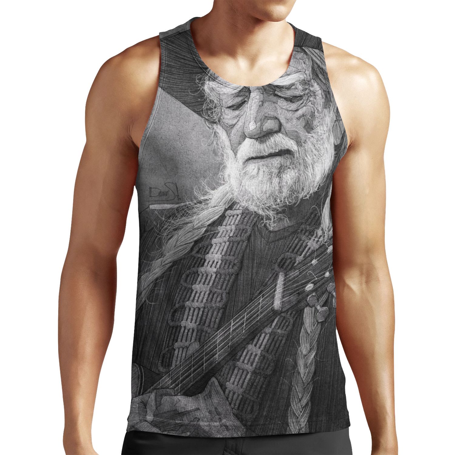 Willie Mar4 Nelson Illustration For The Wash All-over-print Unisex Tank Top