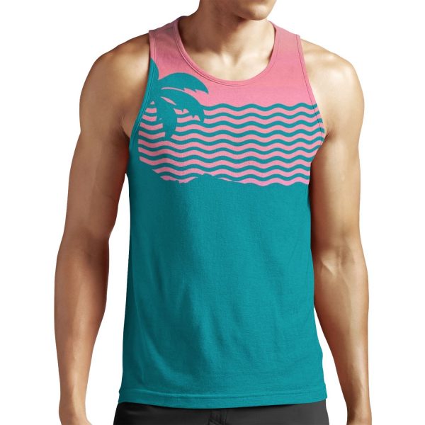 Wiped Out Sunset Fade All-over-print Unisex Tank Top