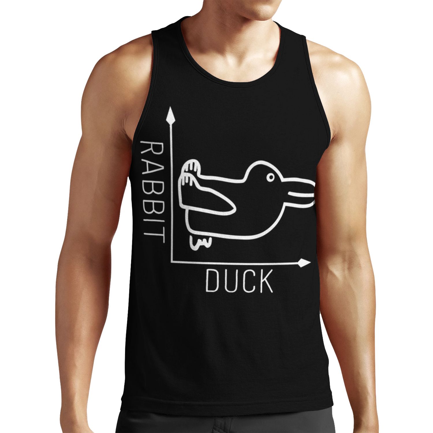 Wittgenstein Rabbit Duck Illusion All-over-print Unisex Tank Top