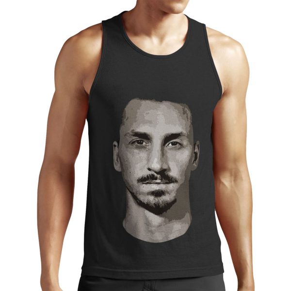 Zlatan Ibrahimovic Sketch Design All-over-print Unisex Tank Top