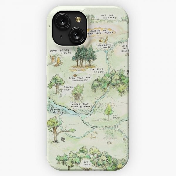 100 Acre Wood Map By E H Shepard iPhone 15 Slim Phone Case Cover