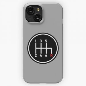 6 Speed Manual Transmission Logo 1 Red R Bottom Right iPhone 15 Slim Phone Case Cover