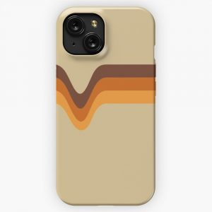 70S 70S Stripes Brown Orange Yellow iPhone 15 Slim Phone Case Cover