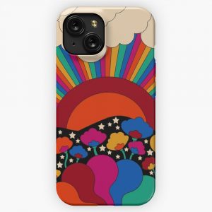 70S Landscape iPhone 15 Slim Phone Case Cover