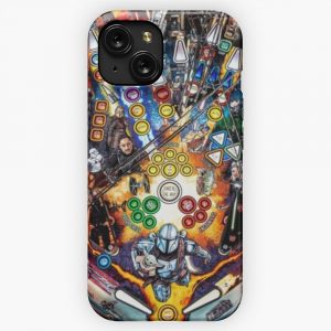 70S Pinball Machine iPhone 15 Slim Phone Case Cover