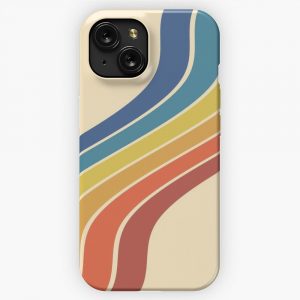 70S Vintage Retro Stripes 11 iPhone 15 Slim Phone Case Cover