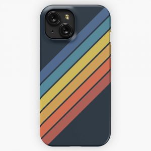70S Vintage Retro Stripes 12 iPhone 15 Slim Phone Case Cover