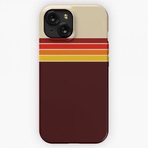 70S Vintage Retro Stripes 3 iPhone 15 Slim Phone Case Cover