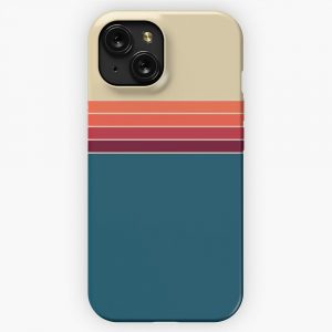 70S Vintage Retro Stripes 5 iPhone 15 Slim Phone Case Cover