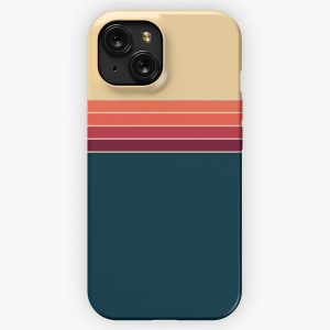 70S Vintage Retro Stripes 6 iPhone 15 Slim Phone Case Cover