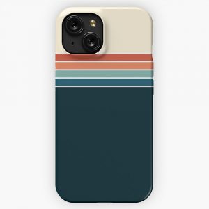 70S Vintage Retro Stripes iPhone 15 Slim Phone Case Cover