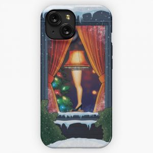 A Christmas Story Leg Lamp Winter Scene iPhone 15 Slim Phone Case Cover